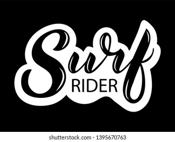 Hand Sketched Vector Surf Lettering Typography Stock Vector (Royalty ...