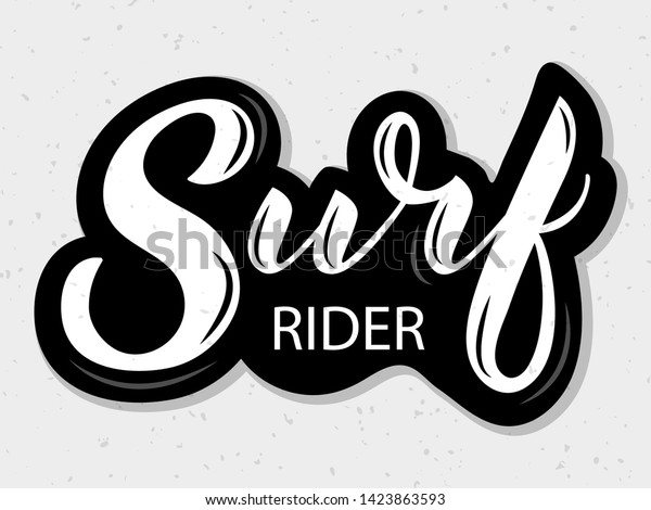 Hand Sketched Vector Surf Lettering Typography Stock Vector (Royalty ...