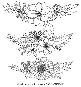 Hand sketched vector vintage elements. Wild and free. Ideal for invitations, greeting cards, quotes, blogs, Wedding Frames, posters and more.