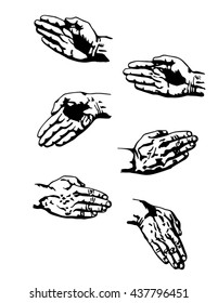 Hand sketches set,Vector illustration