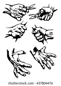 Hand sketches set,Vector illustration