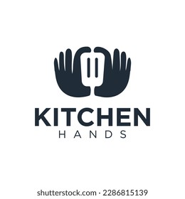 Hand with Skimmer logo para herramientas de cocina de iconos de cocina