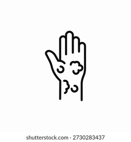 hand skin icon sign vector