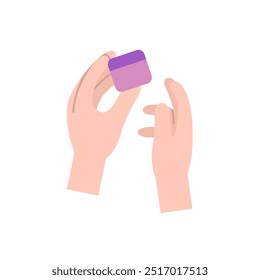 Hand With Skincare Flat Illustration