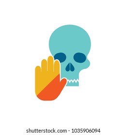 Hand Skull Logo Icon Design