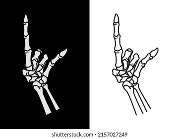 Hand Skull Vector Illustration Skull Element Stock Vector (Royalty Free ...