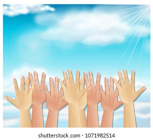 Ilustración Hand Up in the Sky