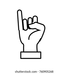 Hand with small finger up