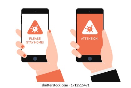 Hand mit dem Smartphone und Chat-Bot auf dem Bildschirm. Die Chat-bot-Vektorillustration Design-Illustration. Moderner, flacher Stil. Chat-Bot-Symbol . UI UX-Element für Webdesign. 