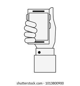 Hand with smartphone