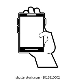 Hand with smartphone
