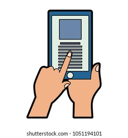 Hand with smartphone