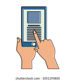 Hand with smartphone