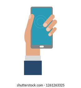 hand with smartphone