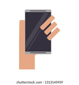 hand with smartphone