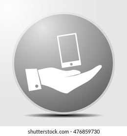 Hand with smartphone