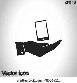 Hand with smartphone
