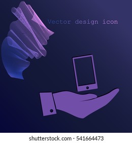 Hand with smartphone