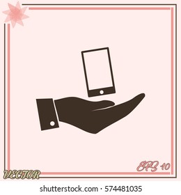 Hand with smartphone