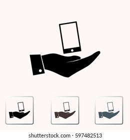 Hand with smartphone