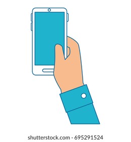 Hand with smartphone