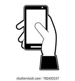 Hand with smartphone