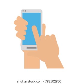Hand with smartphone