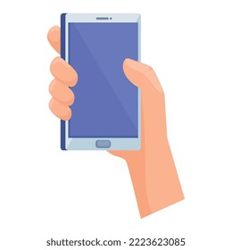 hand with smartphone device technology