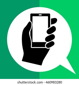 Hand With Smartphone Icon