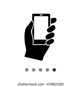 Mano con icono de Smartphone