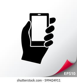 Hand With Smartphone Icon