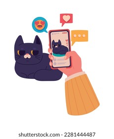 Hand mit Smartphone, die ein Foto macht