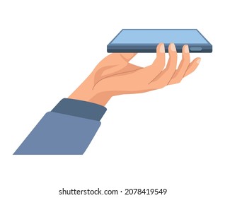 mano con icono de la tecnología de smartphone