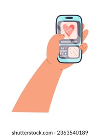 Hand mit Smartphone-Vektorgrafik