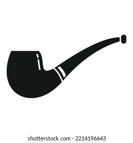 Hand smoke pipe icon simple vector. Old tobacco. Cigar smoker