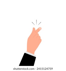 Hand Snapping Finger Gesture. A gesture of idea or attention.