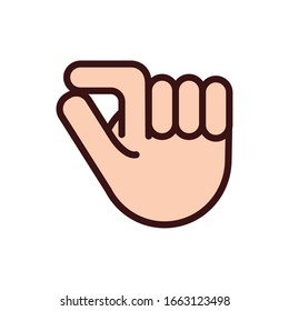 diseño de ilustración vectorial de línea de señales de acoplamiento manual y estilo de relleno