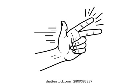 Hand snapping fingers vector