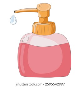 Hand soap bottle icon cartoon vector illustration