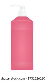 Botella de jabón de mano. ilustración vectorial