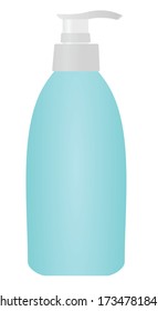 Botella de jabón de mano. ilustración vectorial
