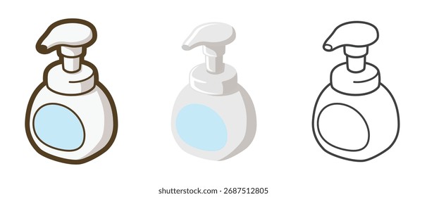 Hand soap. Cosmetics. Vector illustration.