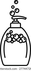 Hand soap dispenser with bubbles
