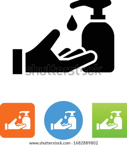 Hand With Soap Dispenser Icon