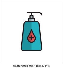Hand Soap Flat Icon Color Design Vector Template Illustration