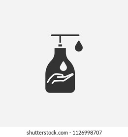 Hand soap icon illustration,vector hygiene sign symbol