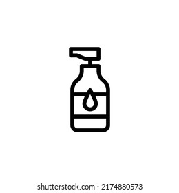 Hand Soap Icon. Line Art Style Design Isolated On White Background