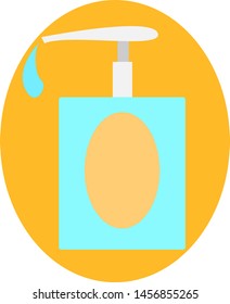 Hand soap, illustration, vector on white background