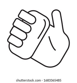 hand with soap line style icon vector illustration design