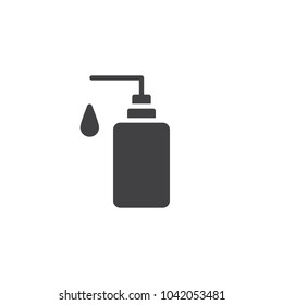 Hand soap vector icon. filled flat sign for mobile concept and web design. Liquid soap bottle simple solid icon. Symbol, logo illustration. Pixel perfect vector graphics